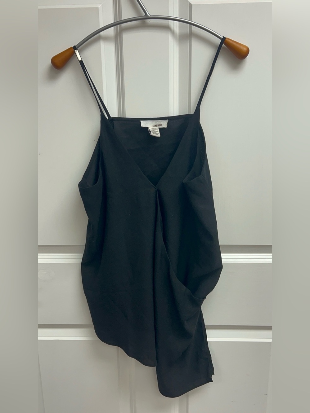 Sans Souci asymmetrical black camisole Top Size Large
